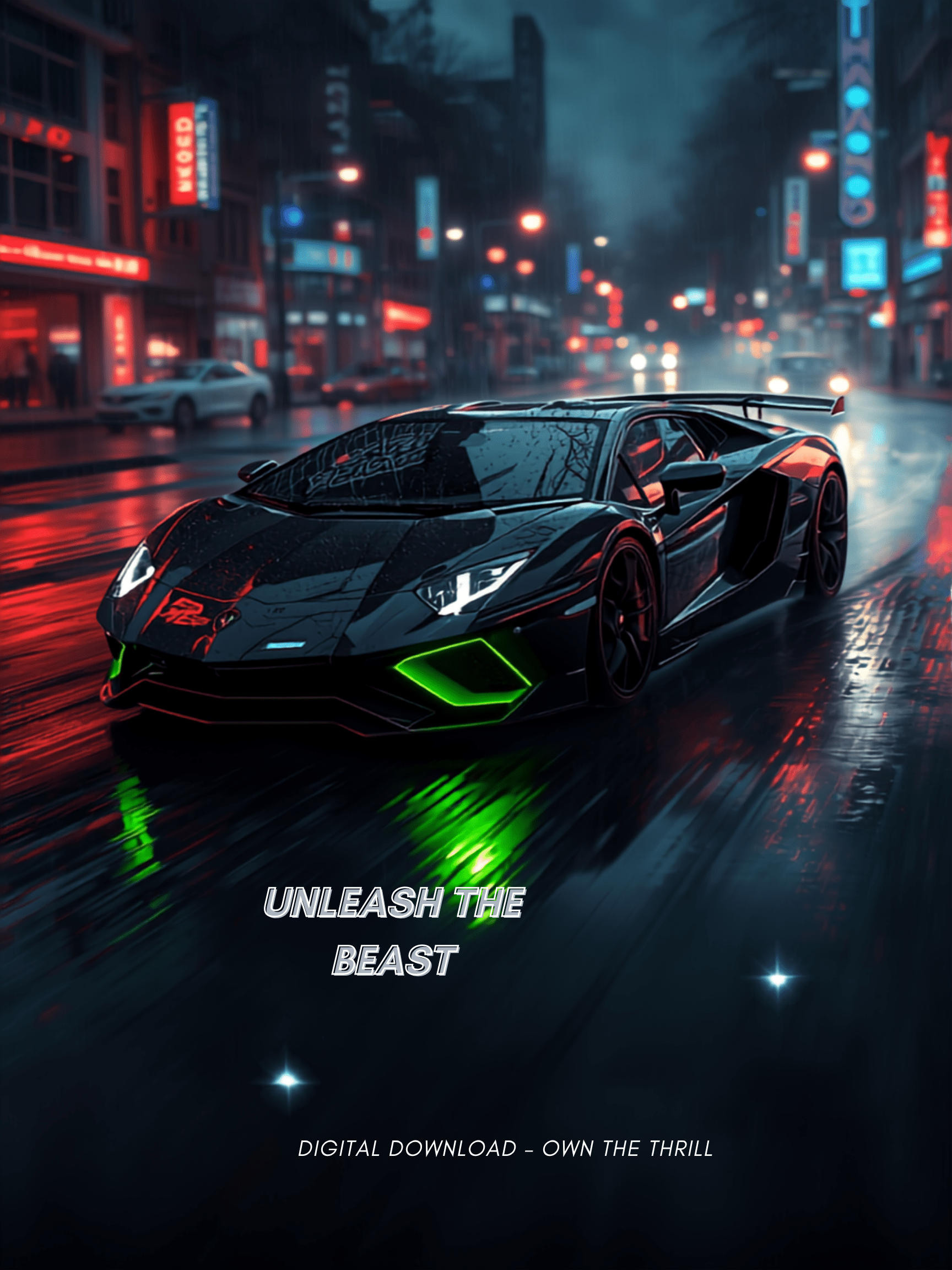 Lamborghini Art - SARA CATTERY PARADISE LLC